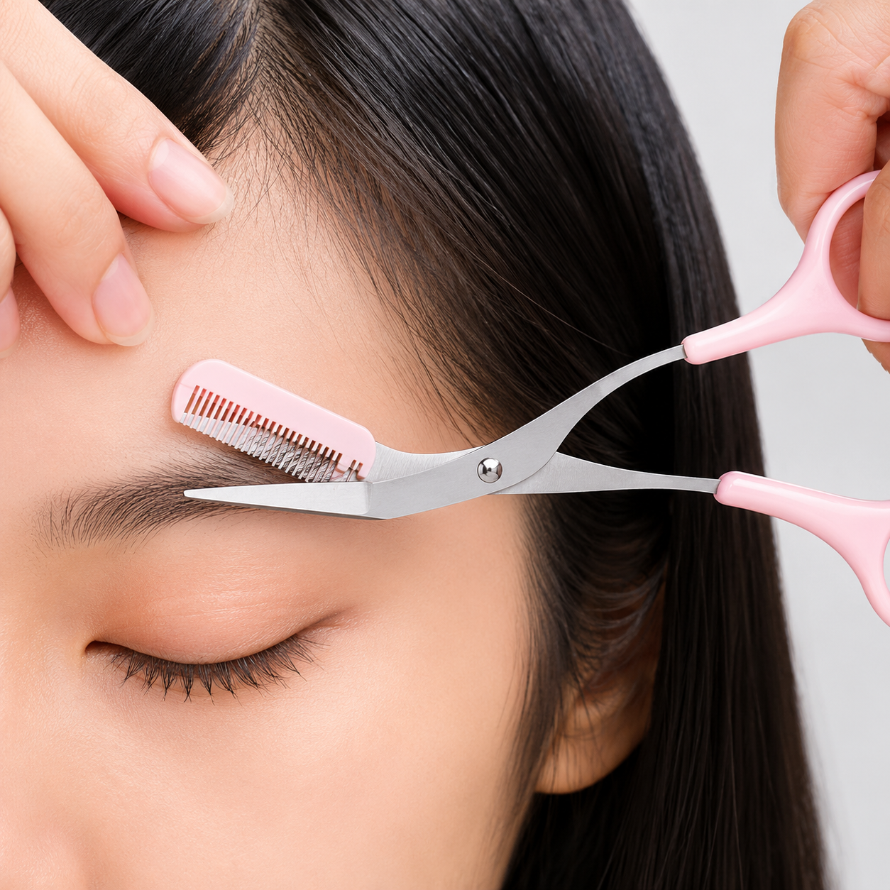 Beauty tools eyebrow scissors with eyebrow comb