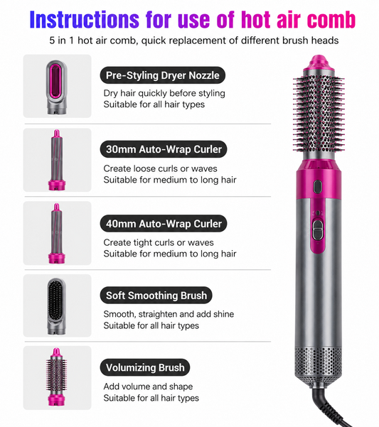 Hot Air Brush (5-in-1)