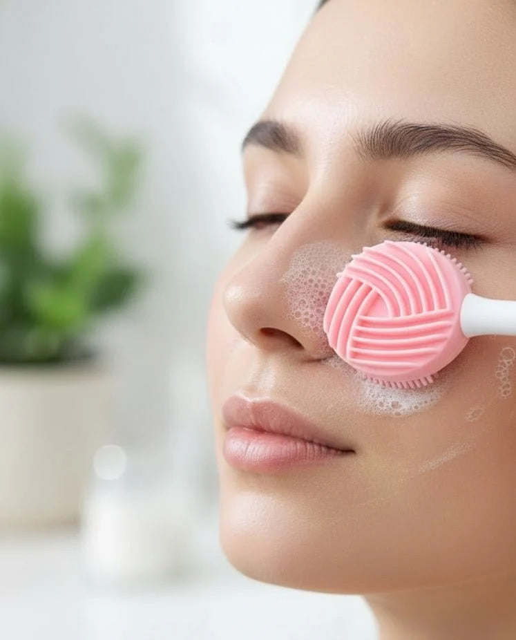 Sweet Beauty - 3-in-1 Silicone Gel Face Cleaning Makeup Puff Set