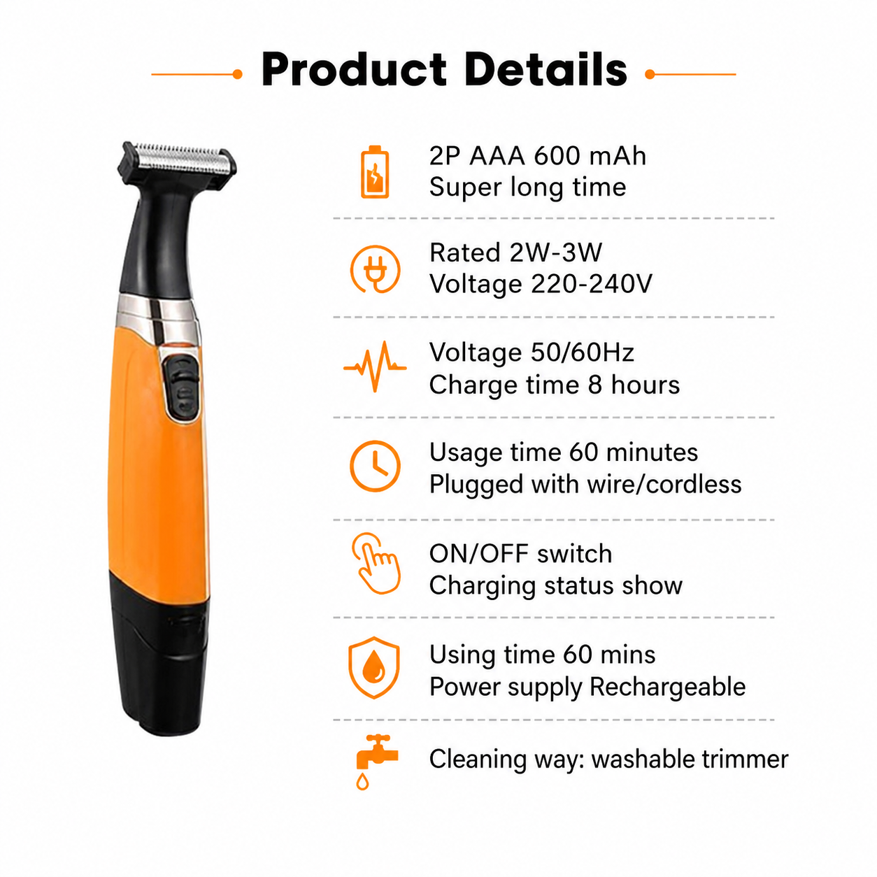 Kemei - 4-in-1 Waterproof Eyebrow & Facial Trimmer