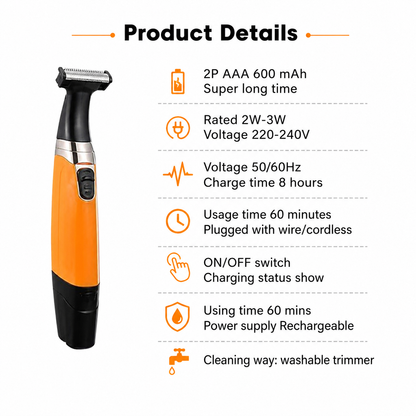 Kemei - 4-in-1 Waterproof Eyebrow & Facial Trimmer