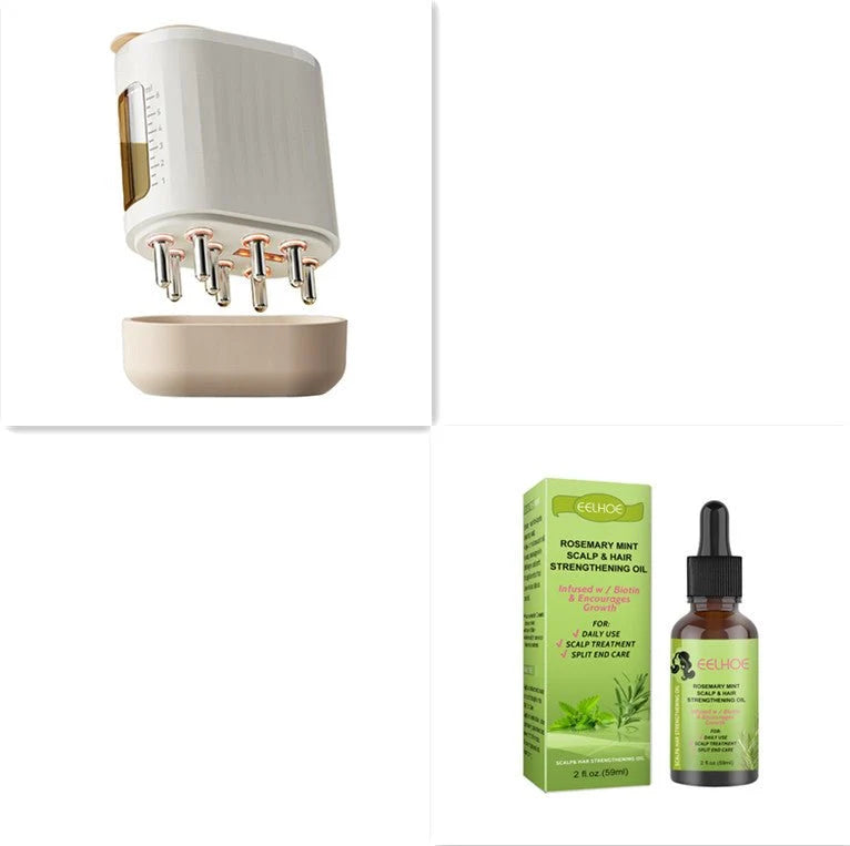 2 In 1 Electric Scalp Massager And Hair Oil Applicator Hair Massager Scalp Applicator Brush For Hair Treatment Growth