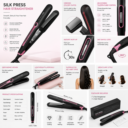 Silk Press Hair Straightener