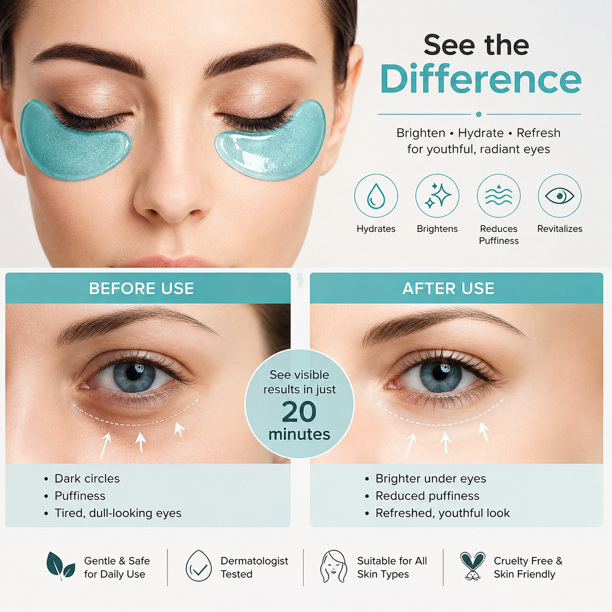 Purederm Glam Glitter Gel Under Eye Mask
