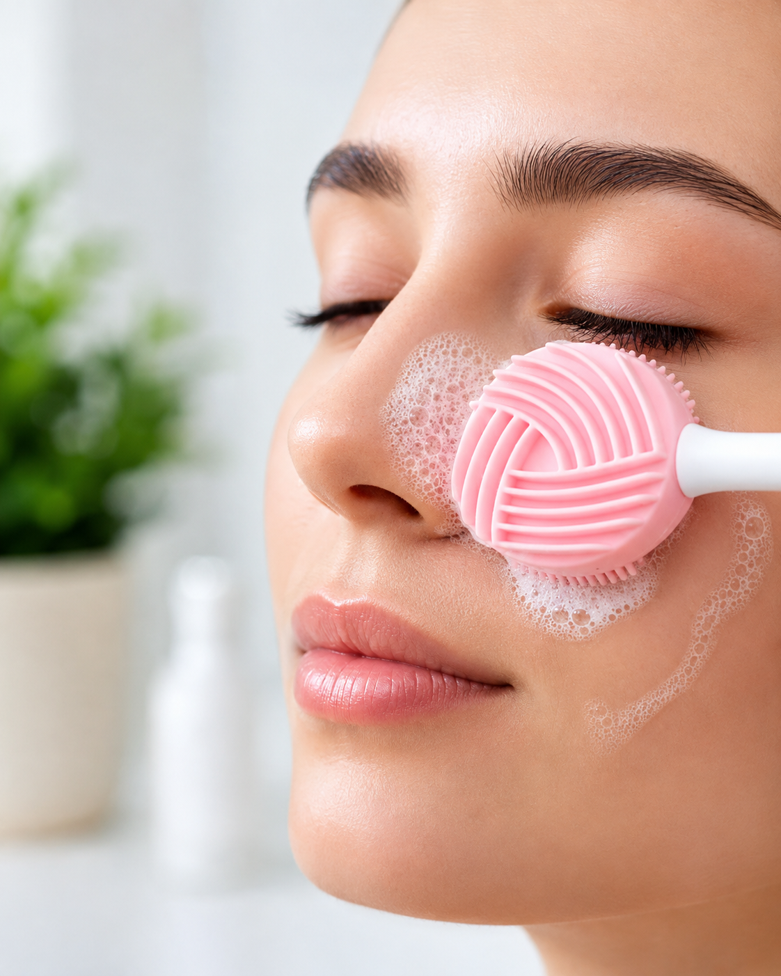 Sweet Beauty - 3-in-1 Silicone Gel Face Cleaning Makeup Puff Set