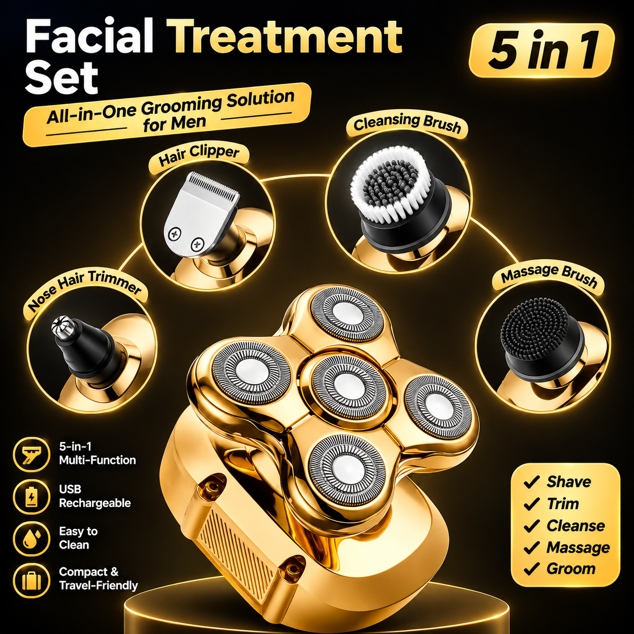5-in-1 Professional Men’s Shaver