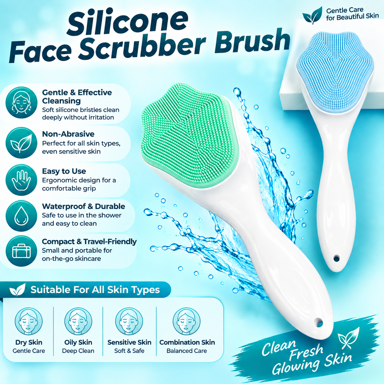 Silicone Face Scrubber Brush