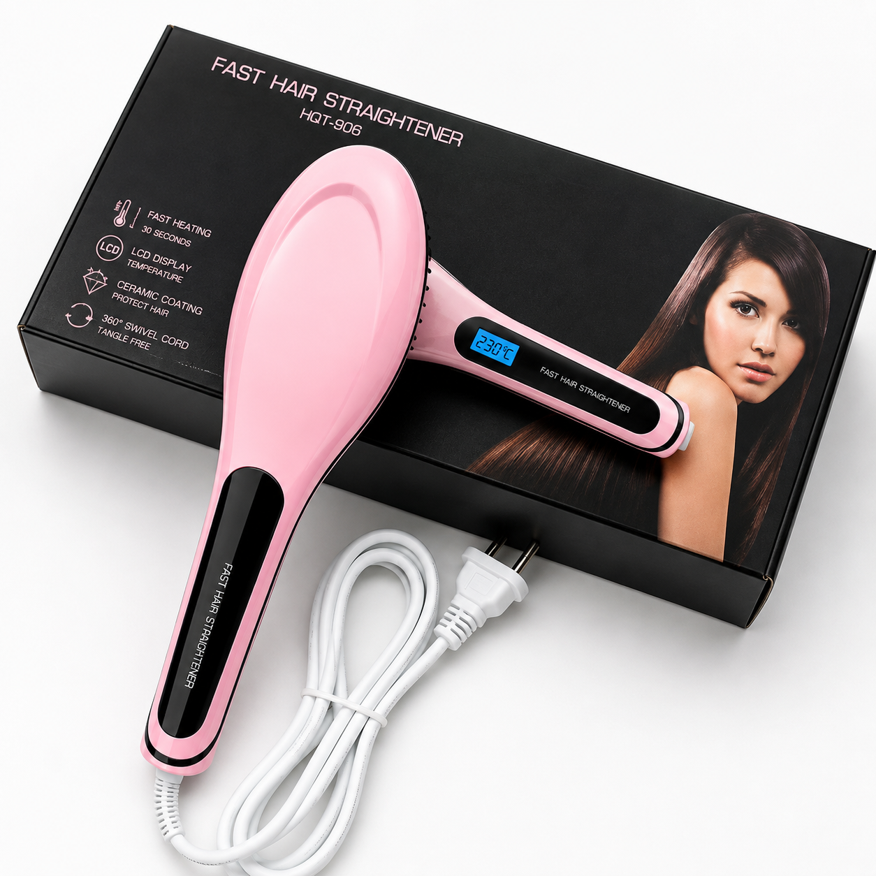 Heated Hair Straightening Brush