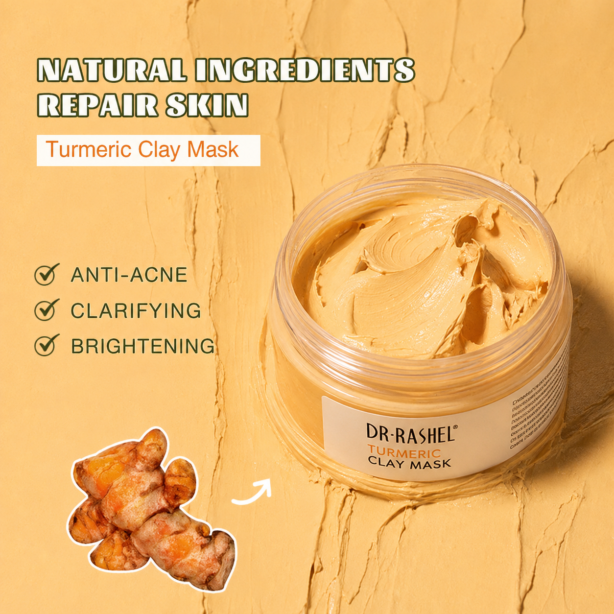 Facial Fine Lines Dry Lines Daub-type Mud Mask