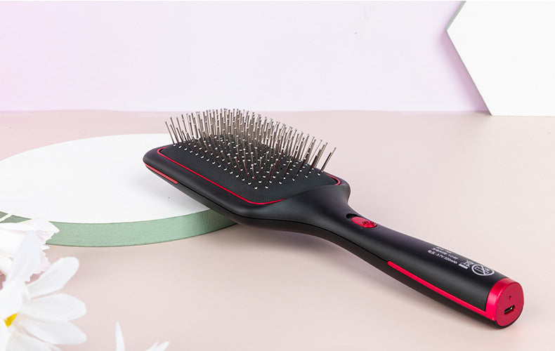 Wireless Charging Straight Hair Comb Negative Ion Blowing Vibration Beauty Supplies