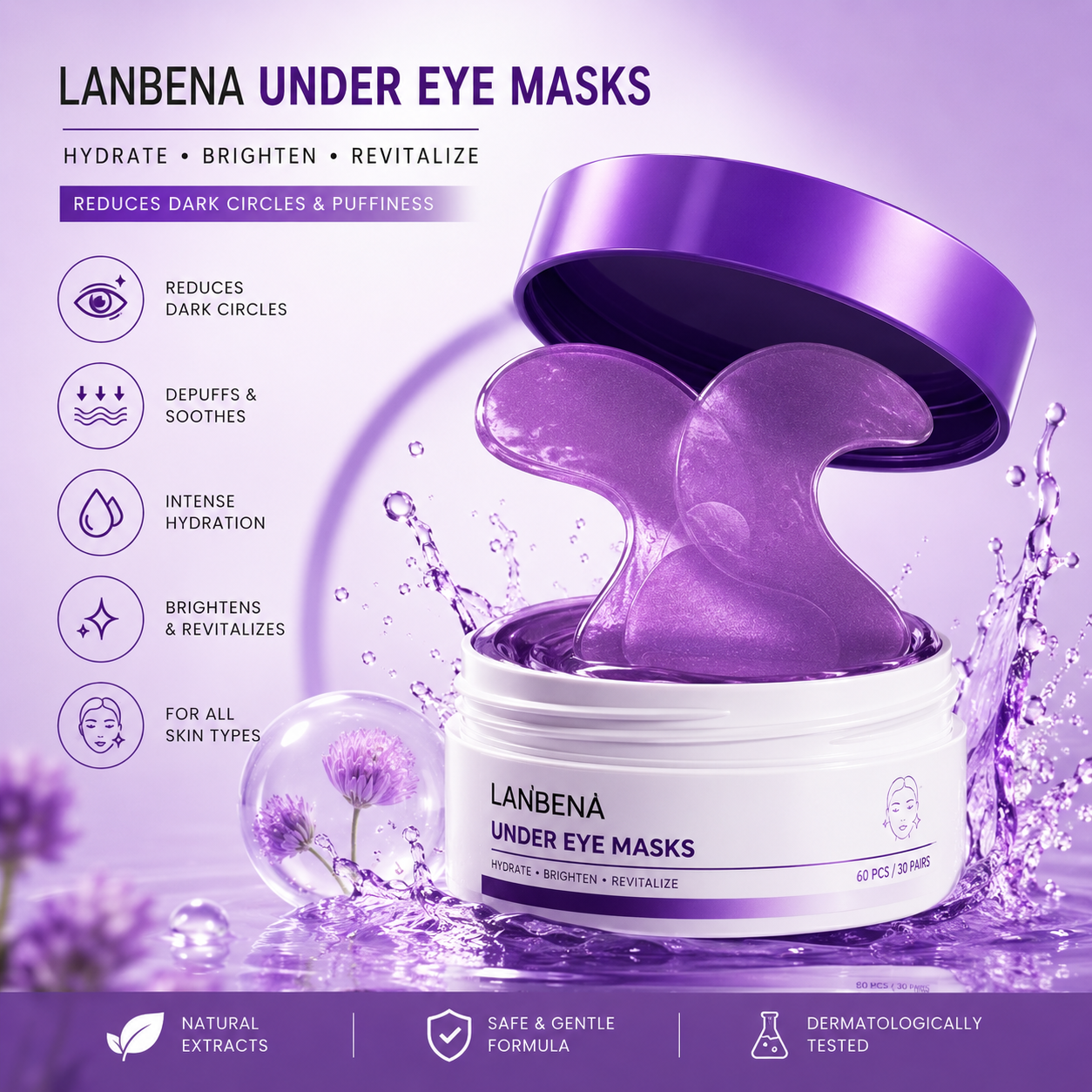 LANBENA - Rejuvenating Retinol Hydra‑Gel Eye Patches